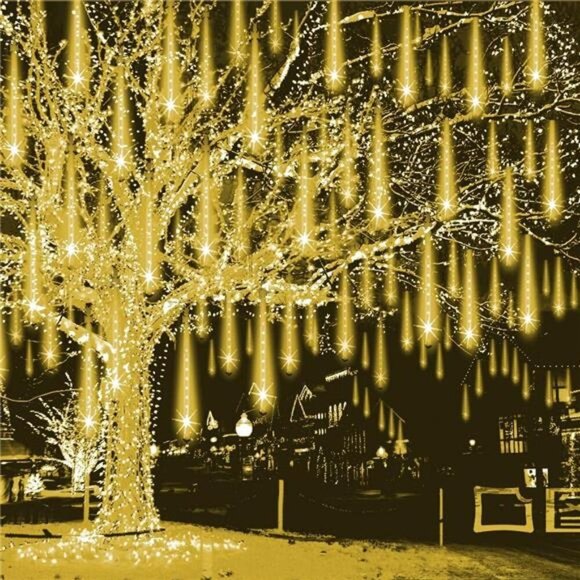 Christmas Lights Outdoor, Falling Rain Lights Meteor Shower Lights 12 inch - Picture 1 of 7